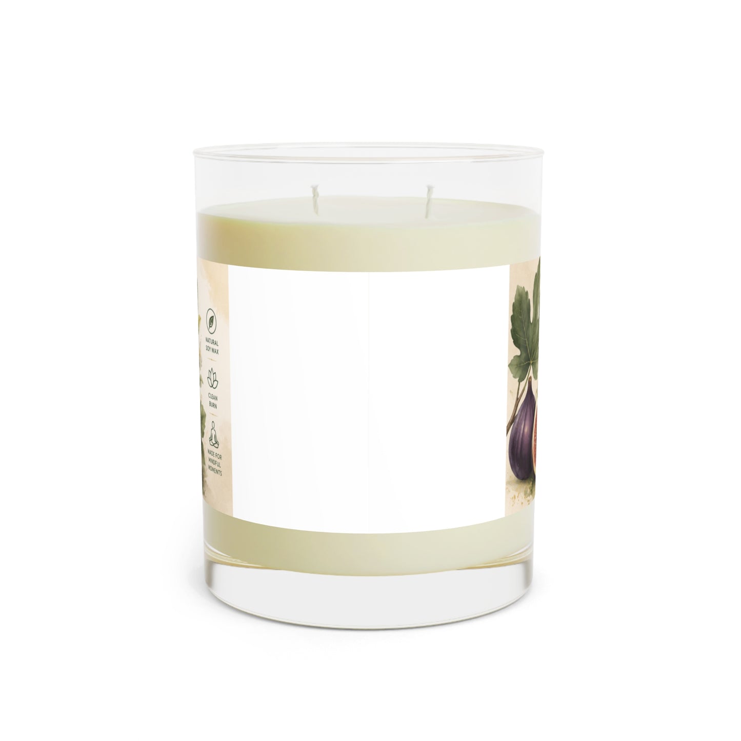 Scented Candle — Calming Blue Floral Glass Jar (11 oz)