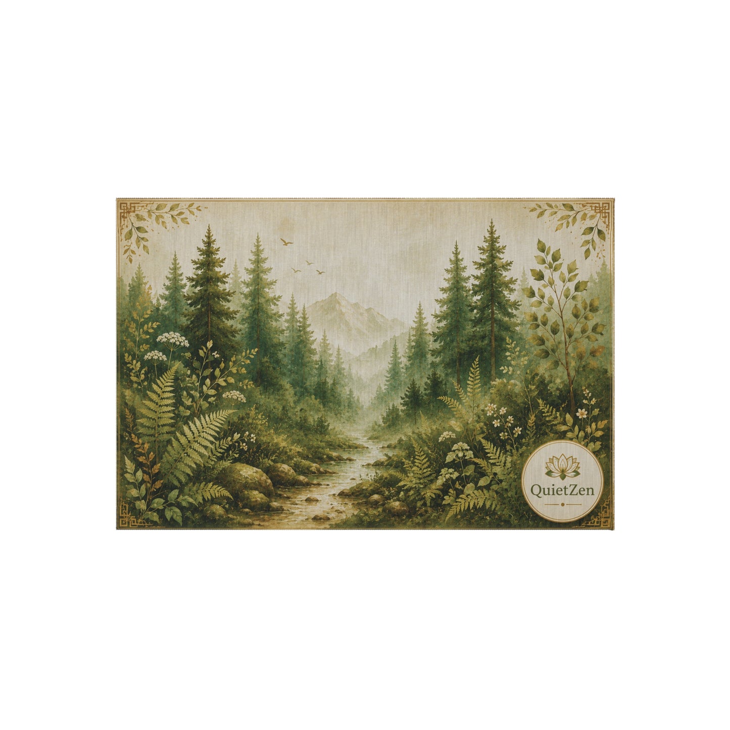 QuietZen Outdoor Rug — Soft Polyester Chenille Patio & Garden Rug for Outdoor Sanctuaries