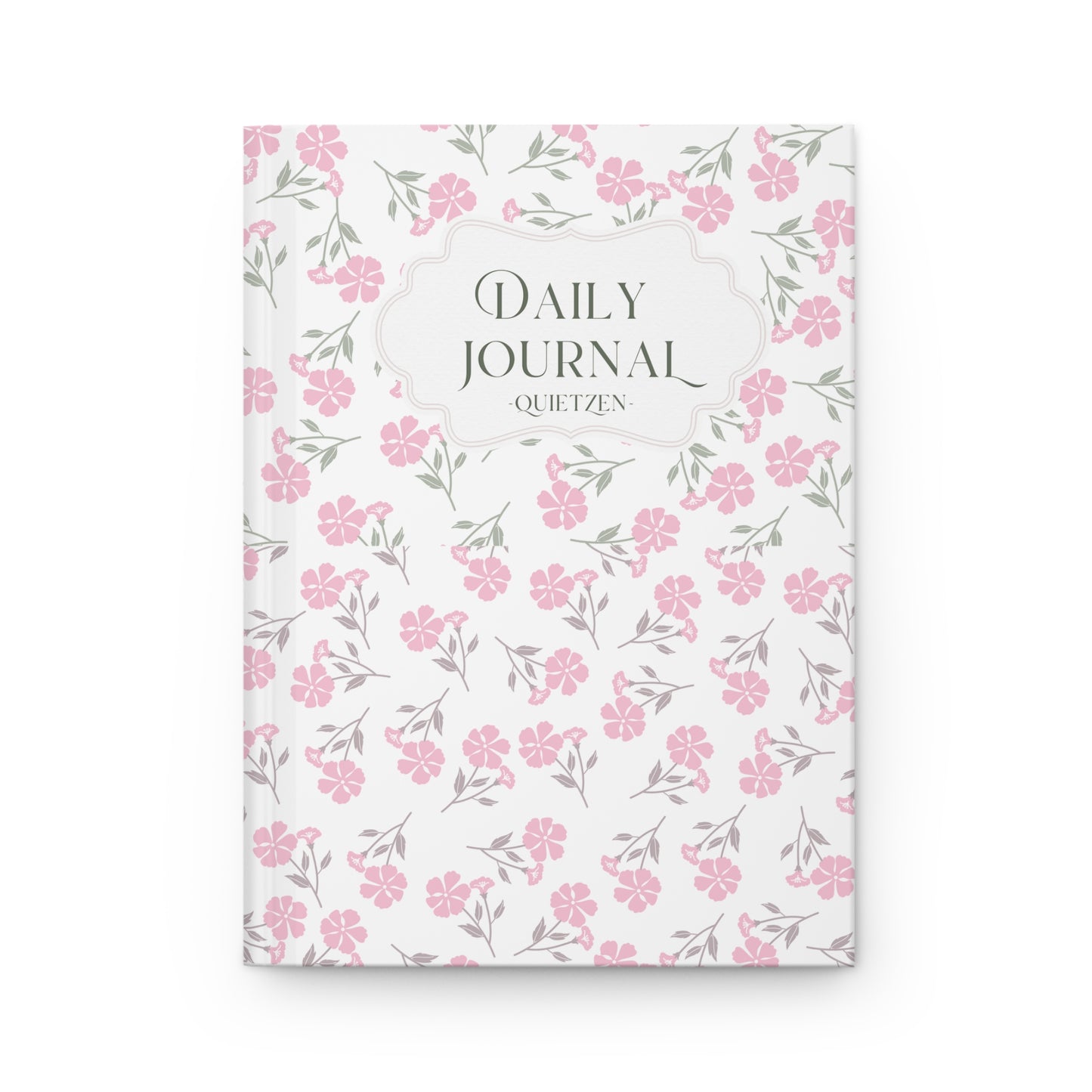 QuietZen Daily Journal — Floral Hardcover Lined Notebook for Women