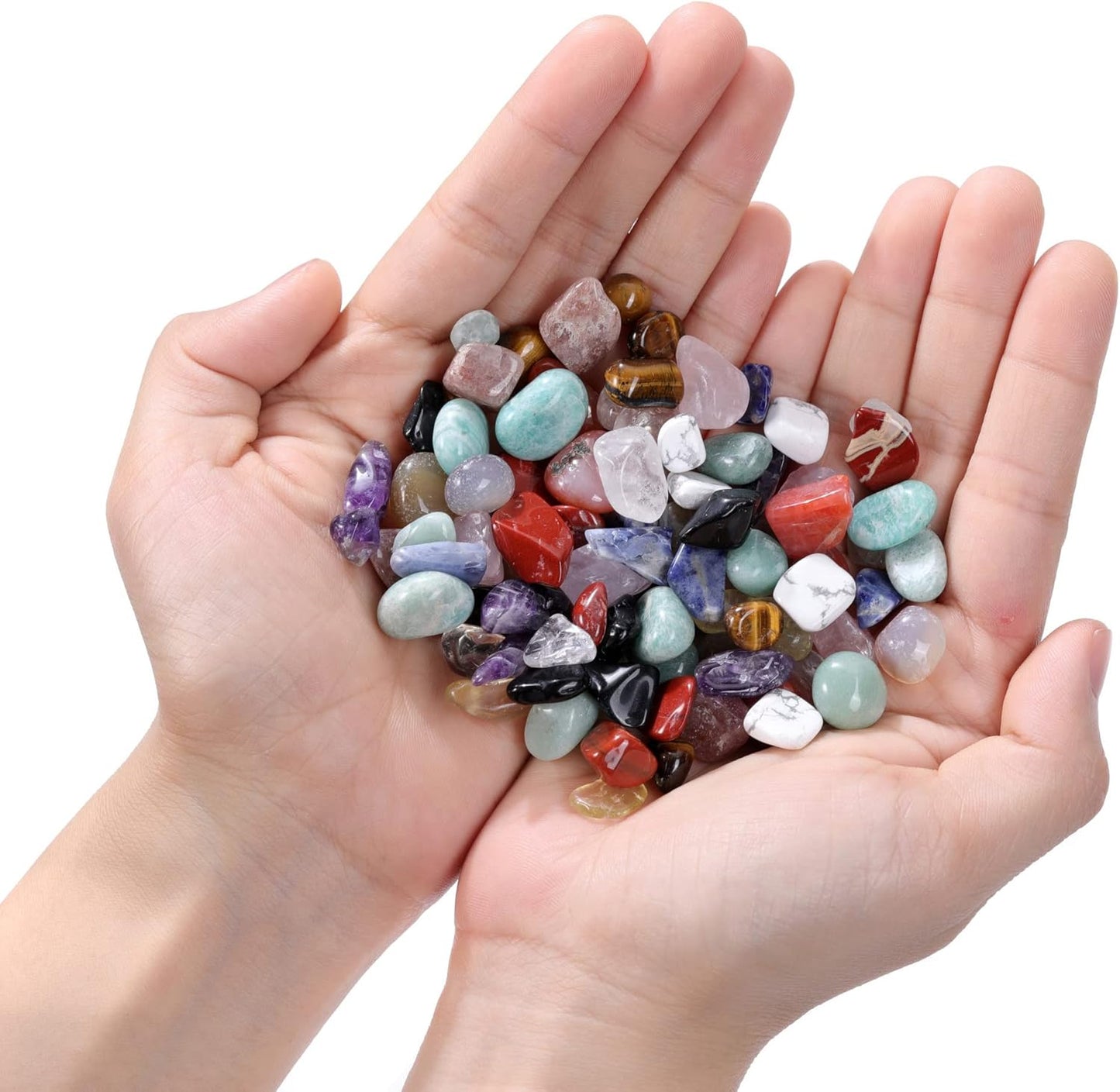 Discover 15 Unique Assorted Tumbled Stones and Crystals - Polished Gemstones for Wicca, Reiki, and Chakra Healing - Perfect Gift for Meditation and Home Decor