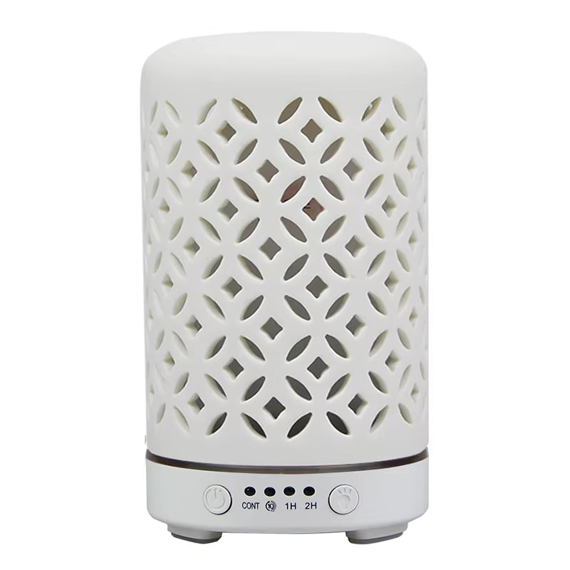 Aroma Diffuser Ceramic Copper Coin Desktop Ultrasonic Perfume Diffuser Air Humidifier Smart Home Appliances with LED Night Light