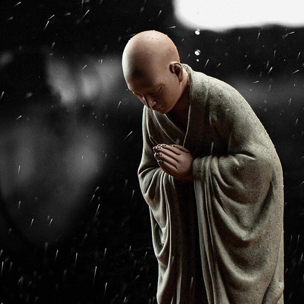 Elegant 5.9" Buddha Statue - Modern Zen Monk Figurine for Home Decor