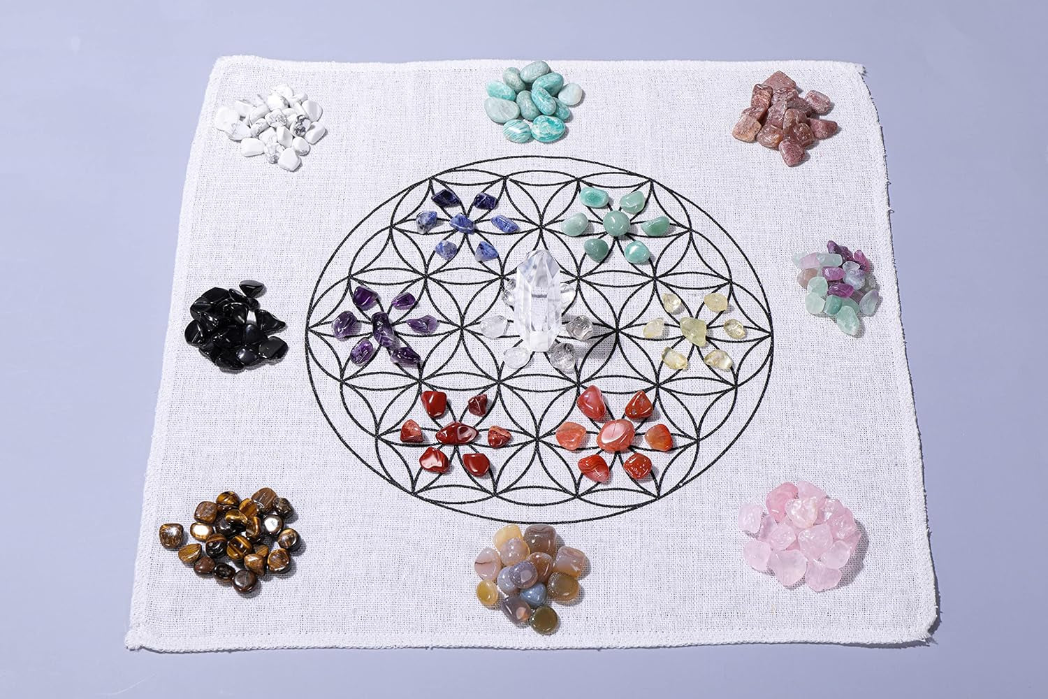 Discover 15 Unique Assorted Tumbled Stones and Crystals - Polished Gemstones for Wicca, Reiki, and Chakra Healing - Perfect Gift for Meditation and Home Decor