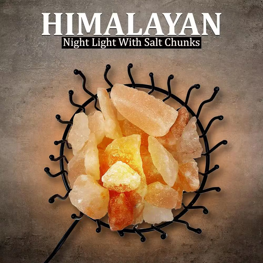 Enchanting Himalayan Glow Pillar Style Basket Salt Lamp - Transform Your Space with Rustic Elegance