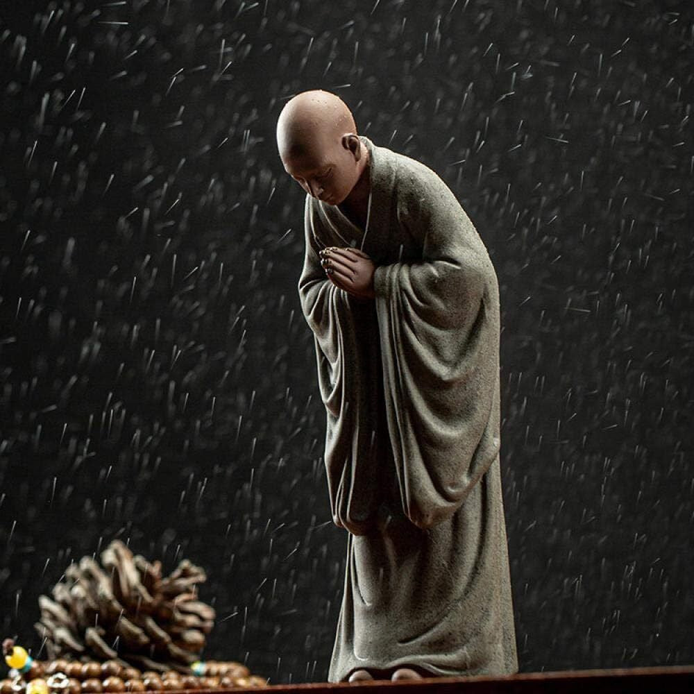 Elegant 5.9" Buddha Statue - Modern Zen Monk Figurine for Home Decor