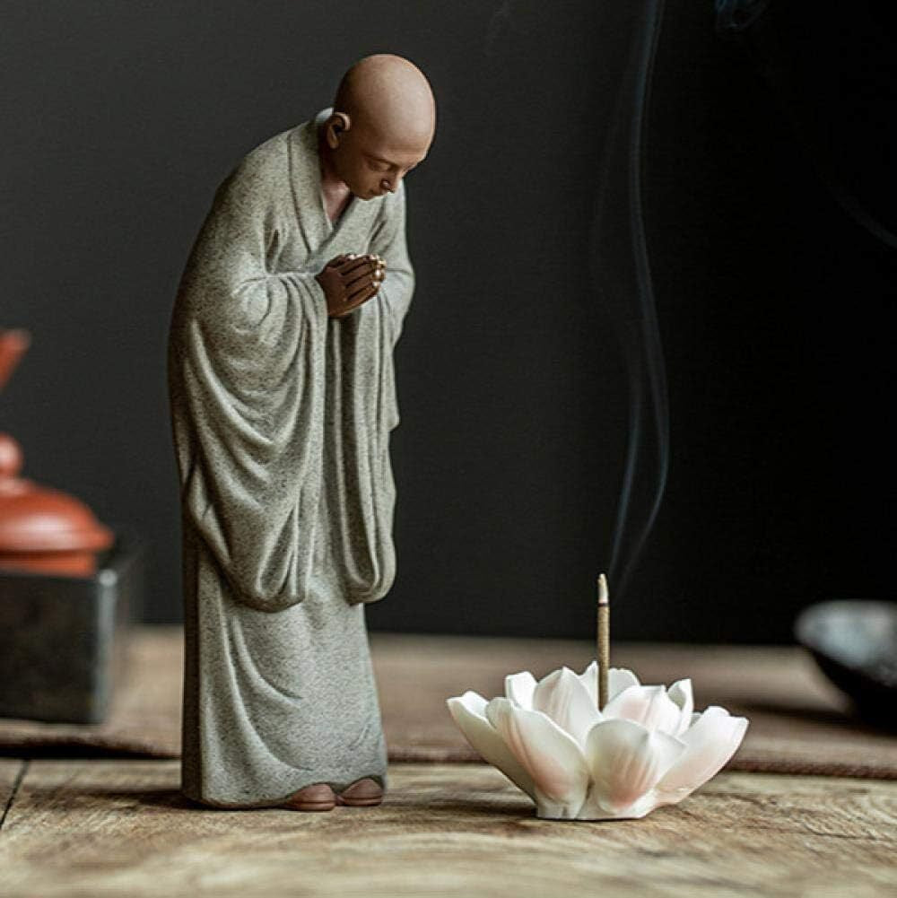 Elegant 5.9" Buddha Statue - Modern Zen Monk Figurine for Home Decor
