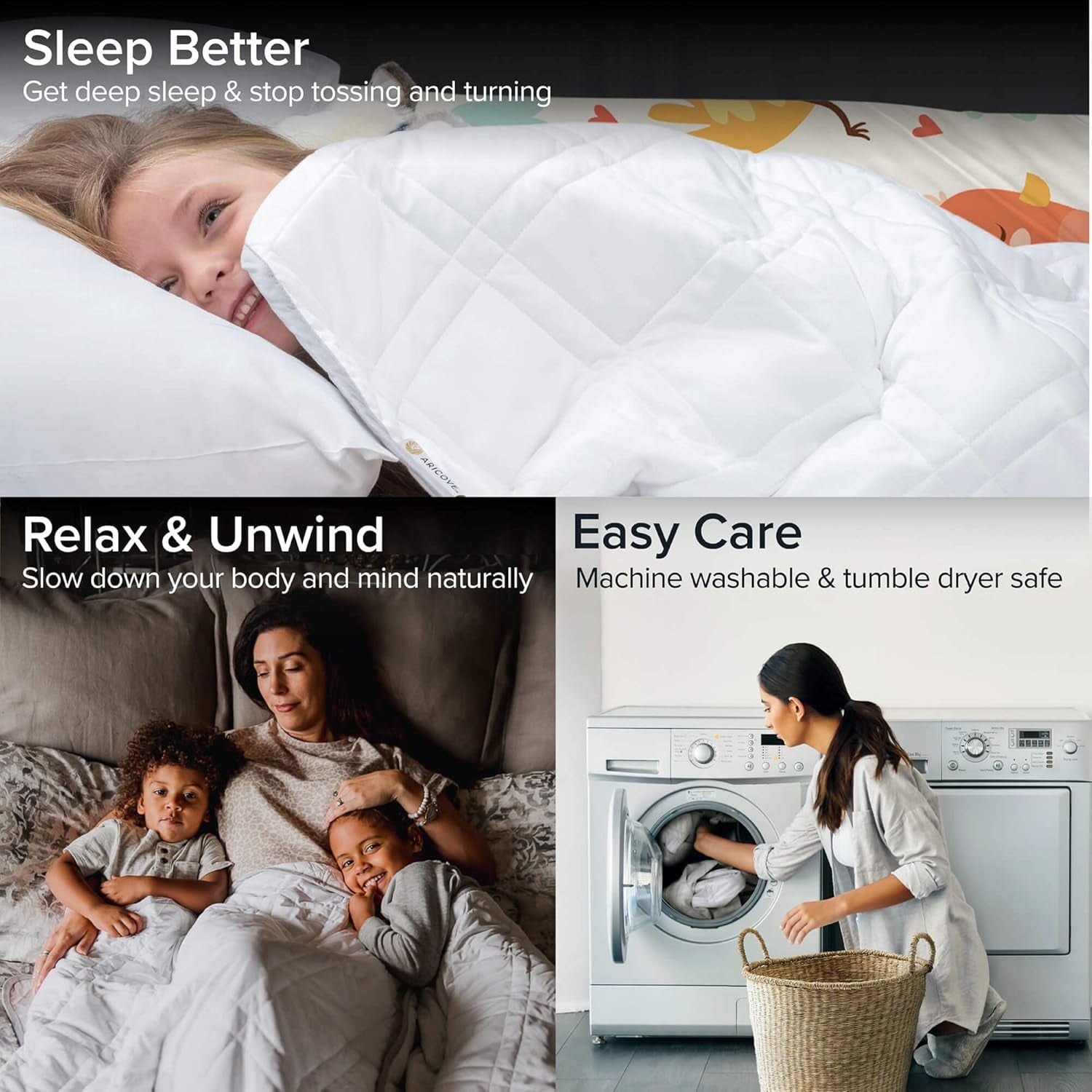 Luxurious Weighted Blanket for All Ages - 5 lbs, Soft Bamboo Viscose, Perfect for Home & Travel, 36x48 Inches, Machine Washable in Brilliant White