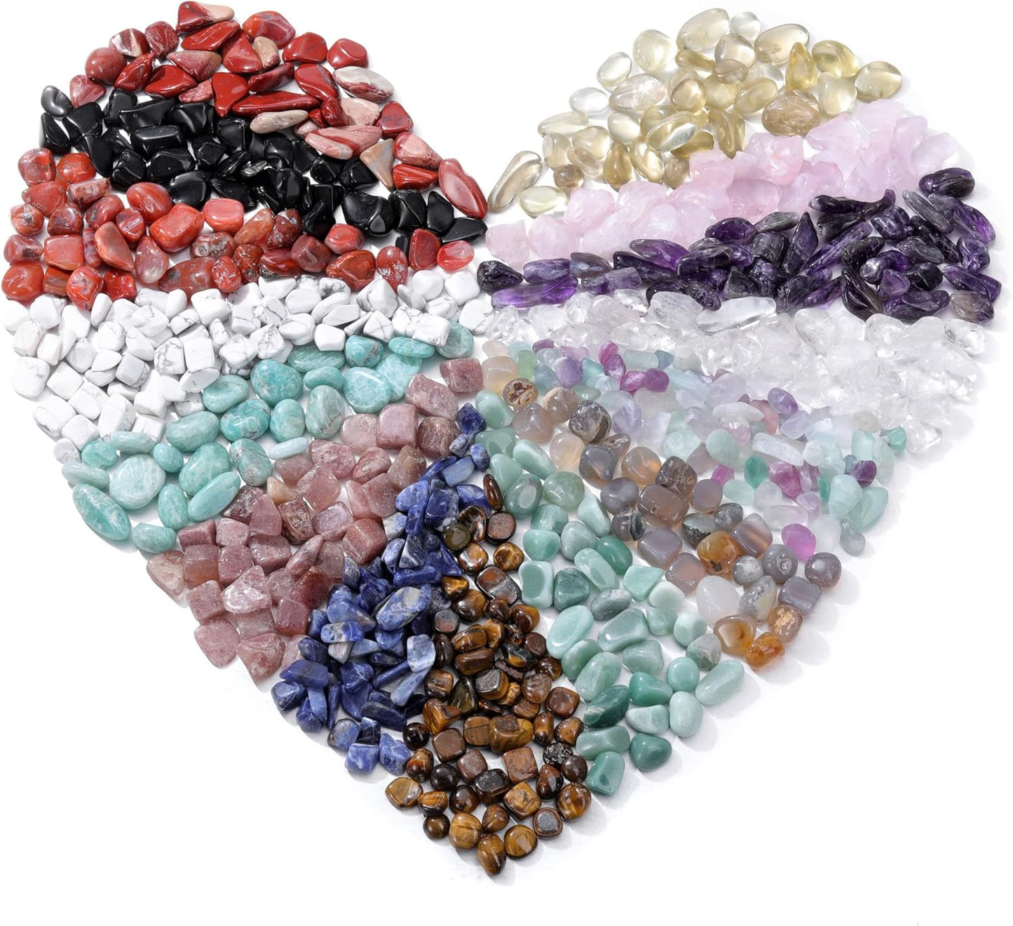 Discover 15 Unique Assorted Tumbled Stones and Crystals - Polished Gemstones for Wicca, Reiki, and Chakra Healing - Perfect Gift for Meditation and Home Decor