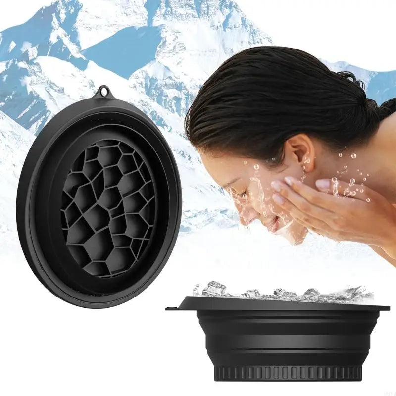 Face Ice Bath Bowl for Facials Plunge Dipping Face Folding Ice Facials Washbasin Facials Skin Cares Tool for Home Travel