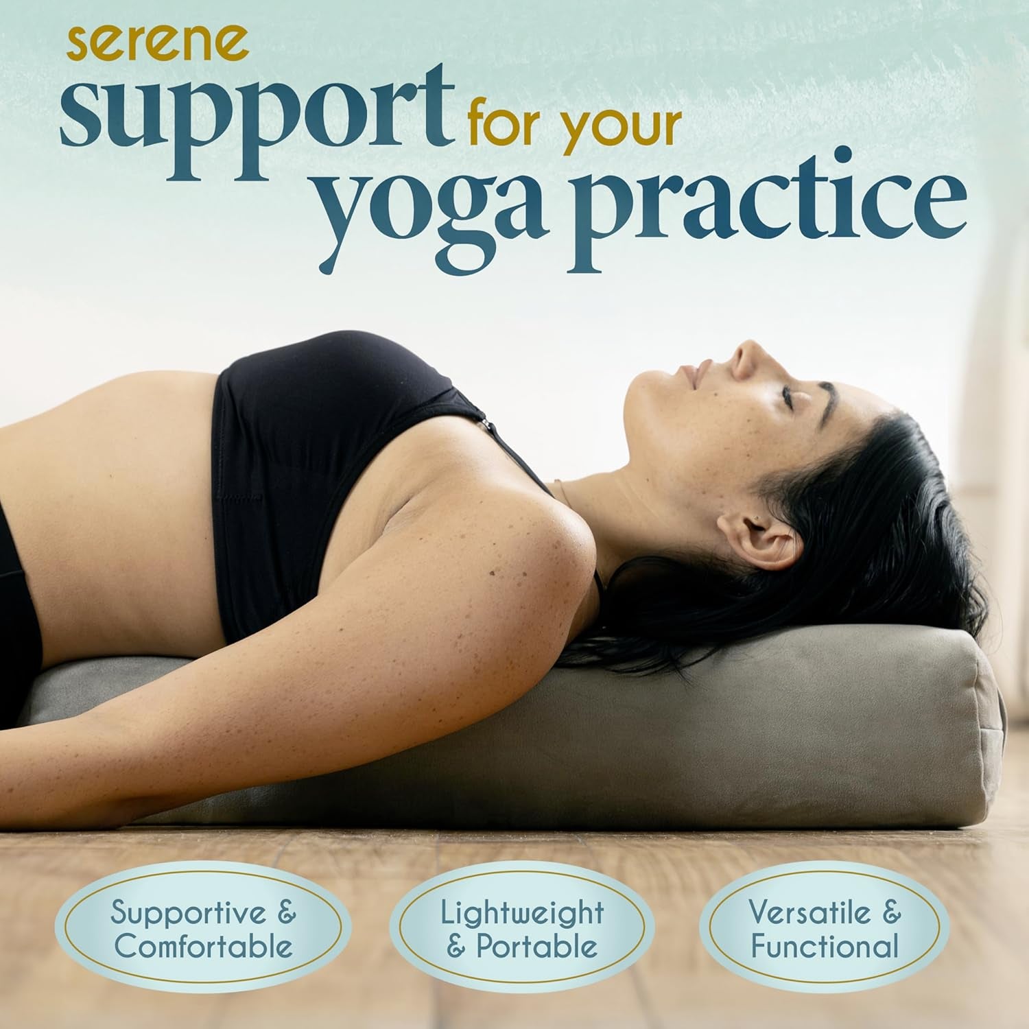 Meditation Cushion - Comfortable Floor Pillow - Traditional Tibetan Meditation Pillow with Beautiful Velvet Cover - Large Floor Cushion Seating for Adults - Premium Yoga Buckwheat Bolster