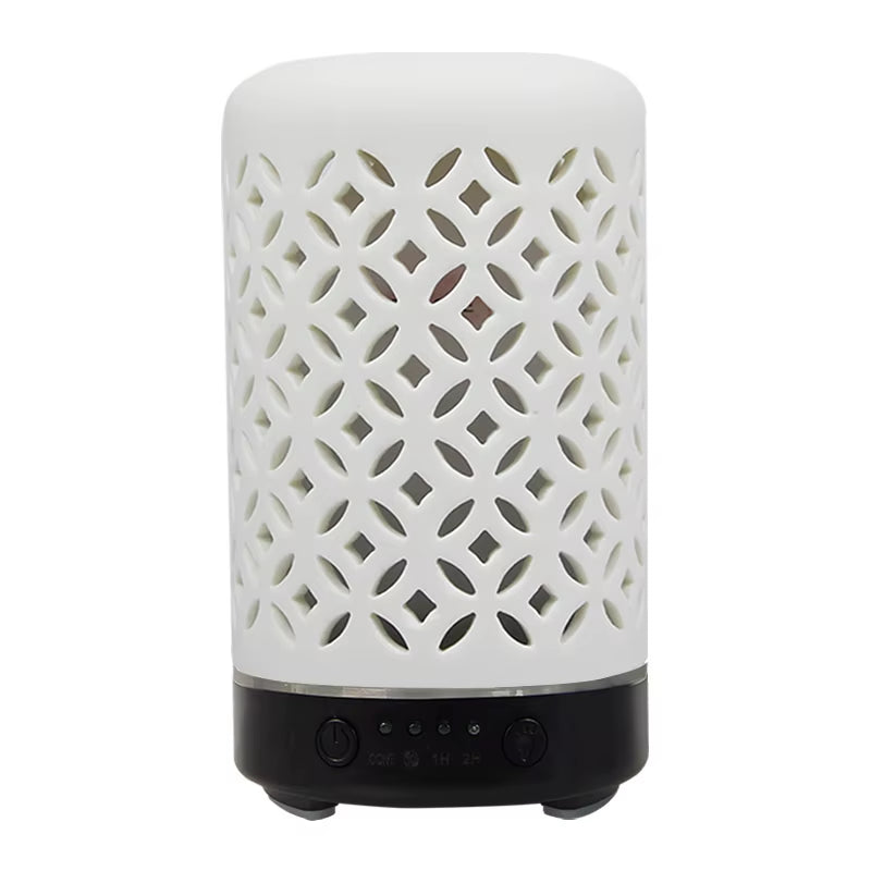 Aroma Diffuser Ceramic Copper Coin Desktop Ultrasonic Perfume Diffuser Air Humidifier Smart Home Appliances with LED Night Light