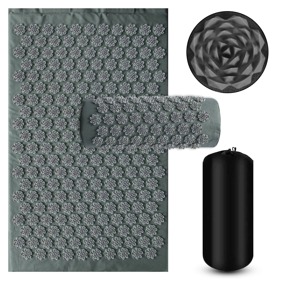 Acupressure Mat Spike Pad Kuznetsov'S Applicator Pillow Cushion for Muscle Relaxation Pain Relief Yoga Pilates Sport Fitness