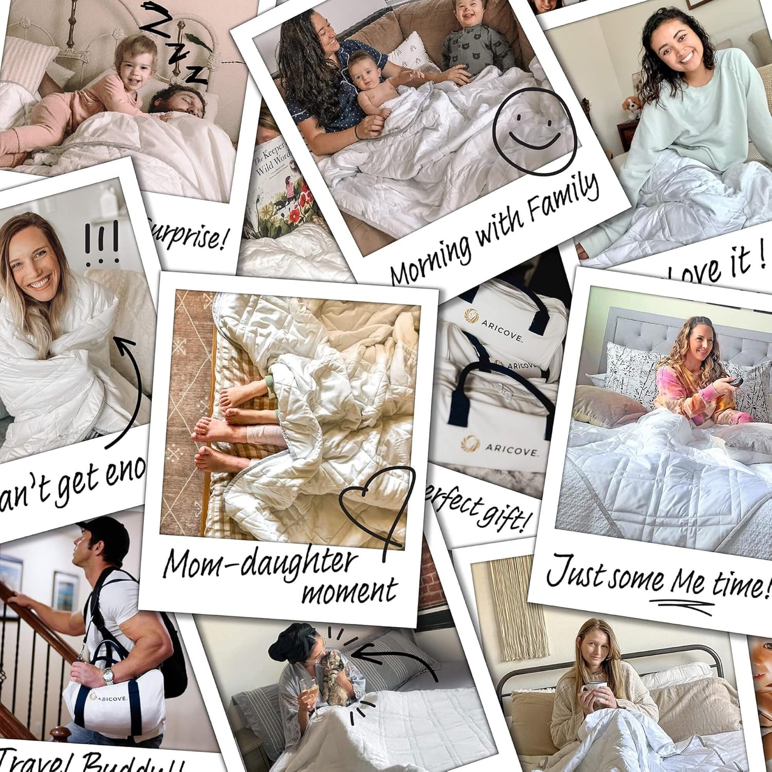 Luxurious Weighted Blanket for All Ages - 5 lbs, Soft Bamboo Viscose, Perfect for Home & Travel, 36x48 Inches, Machine Washable in Brilliant White