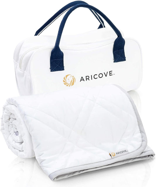 Luxurious Weighted Blanket for All Ages - 5 lbs, Soft Bamboo Viscose, Perfect for Home & Travel, 36x48 Inches, Machine Washable in Brilliant White
