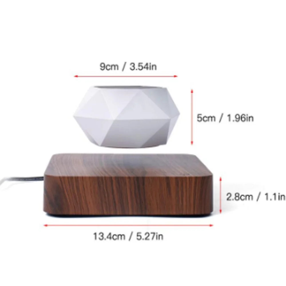 New Magnetic Levitation Floating Plant Pot Levitating Air Bonsai Pot Rotation Flower Pot Office Home Decoration Gifts