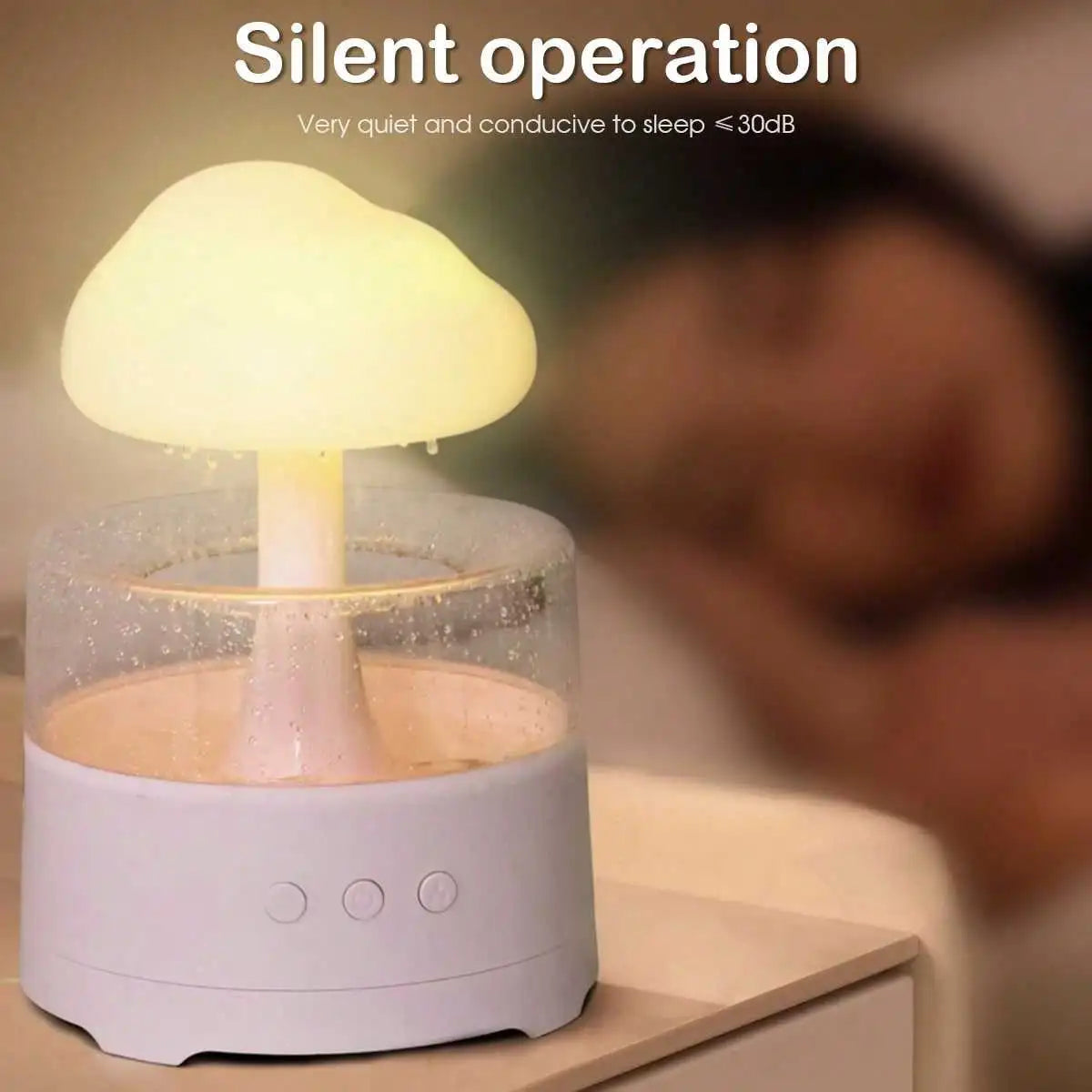 Mushroom Cloud with Atomizing Diffuser Humidifier Aromatherapy Diffuser Colorful Gradient Lighting Atmosphere Night Light