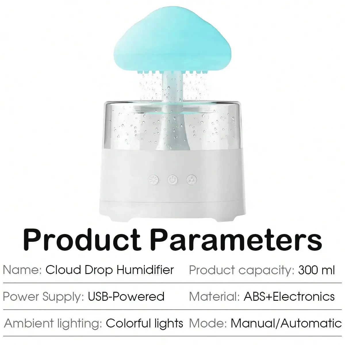 Mushroom Cloud with Atomizing Diffuser Humidifier Aromatherapy Diffuser Colorful Gradient Lighting Atmosphere Night Light