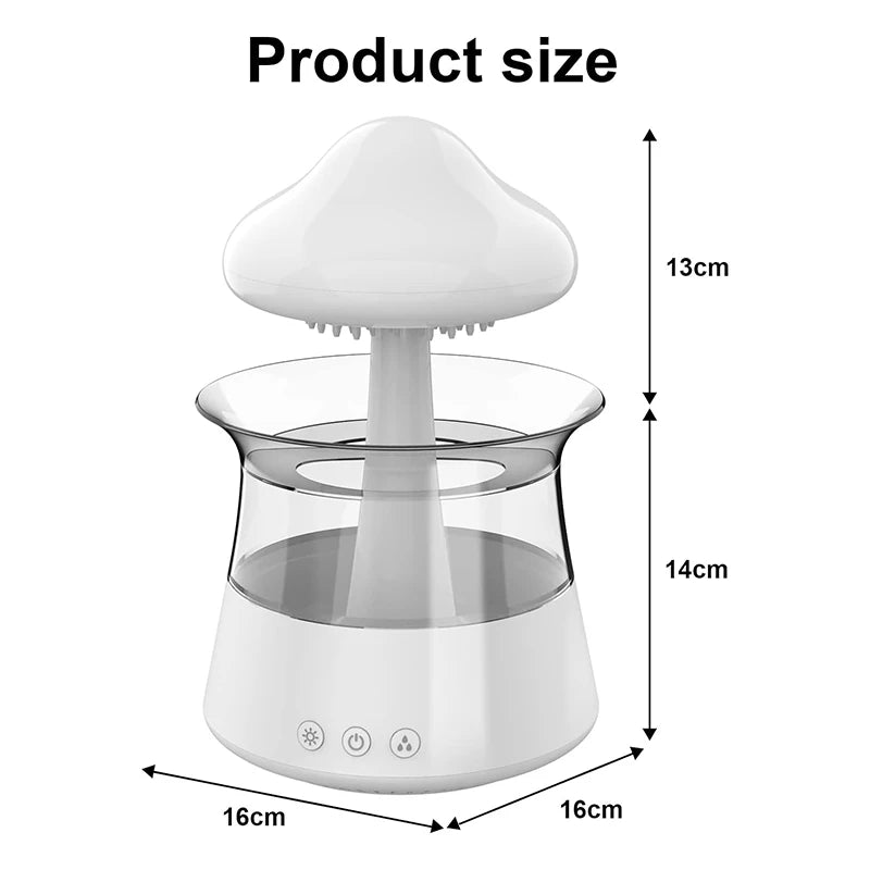 Rain Cloud Electric Air Humidifier and Aroma Diffuser with Colorful Night Light - 300ml Capacity for Home Use and Gifting