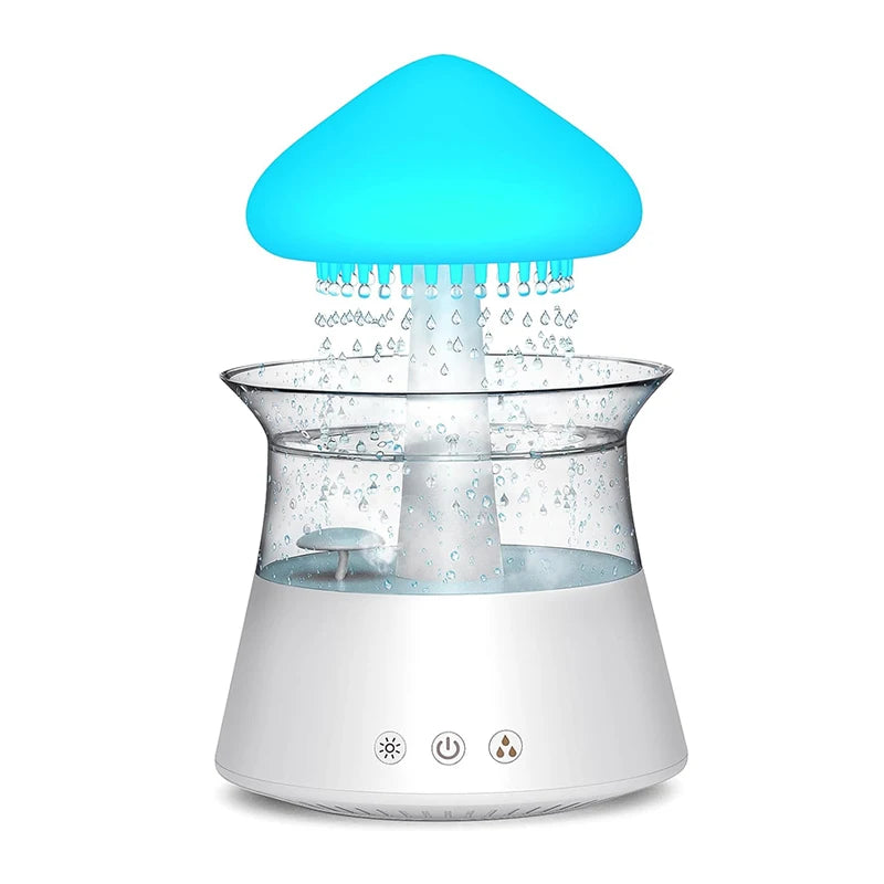 Rain Cloud Electric Air Humidifier and Aroma Diffuser with Colorful Night Light - 300ml Capacity for Home Use and Gifting