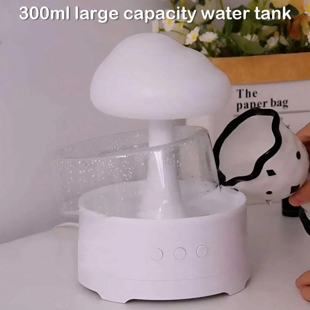 Mushroom Cloud with Atomizing Diffuser Humidifier Aromatherapy Diffuser Colorful Gradient Lighting Atmosphere Night Light