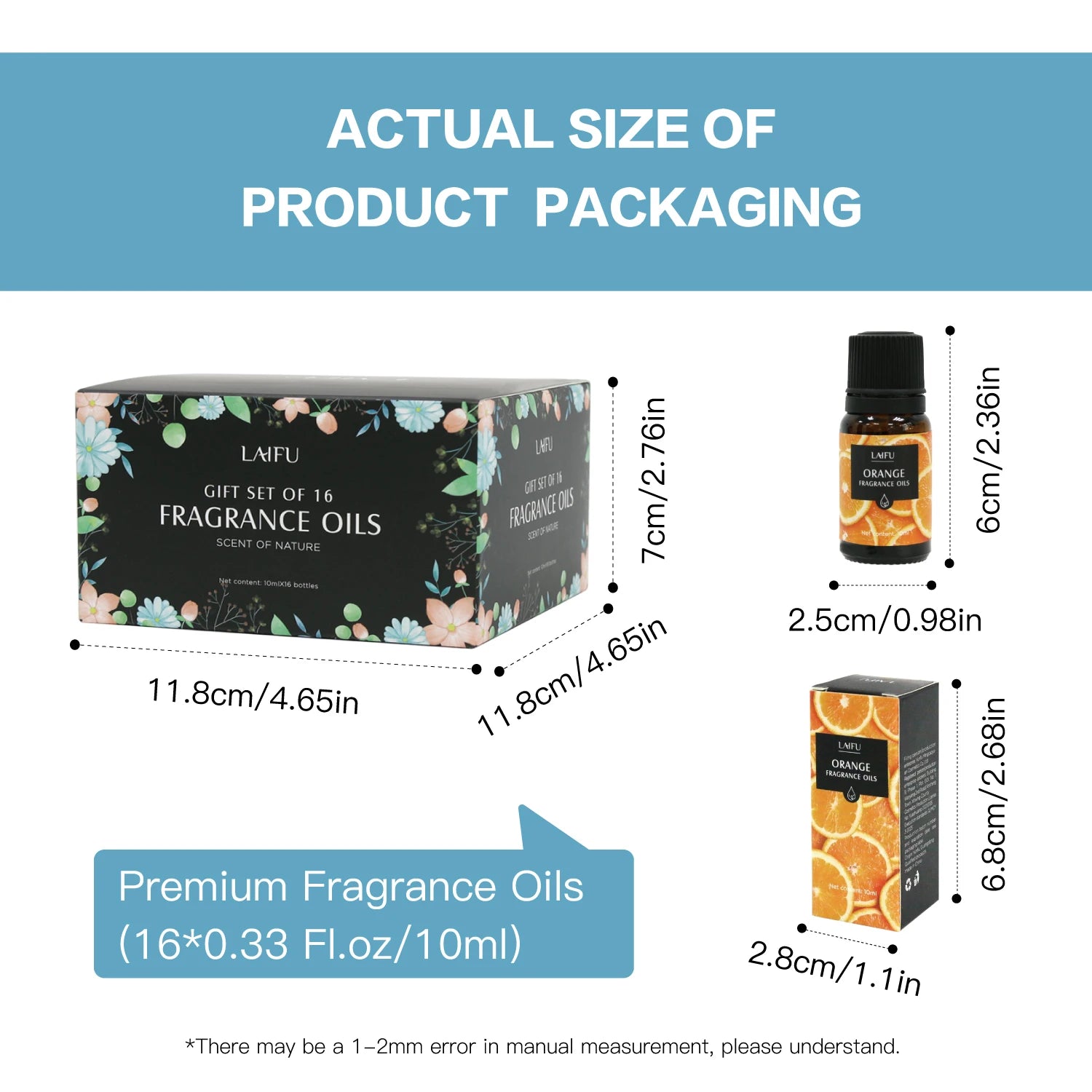 Aromatherapy Essential Oils Kit 16 Favors Lavender, Mint, Lemon, Jasmine, Tea Tree All Perfect for Humidifiers Yoga Bedroom