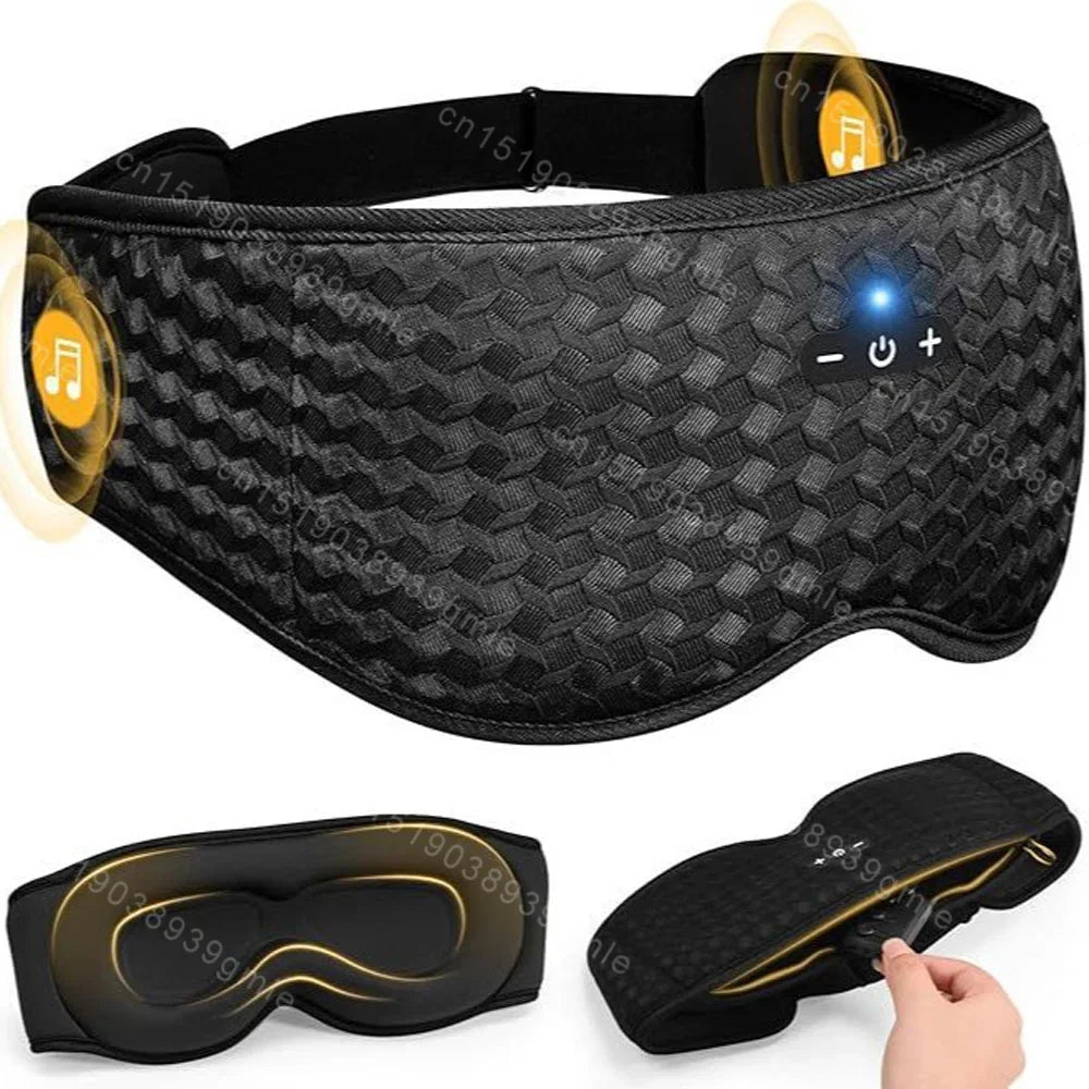 3D Sleep Mask with Bluetooth Headphones and Built-In HD Speakers for Enhanced Relaxation