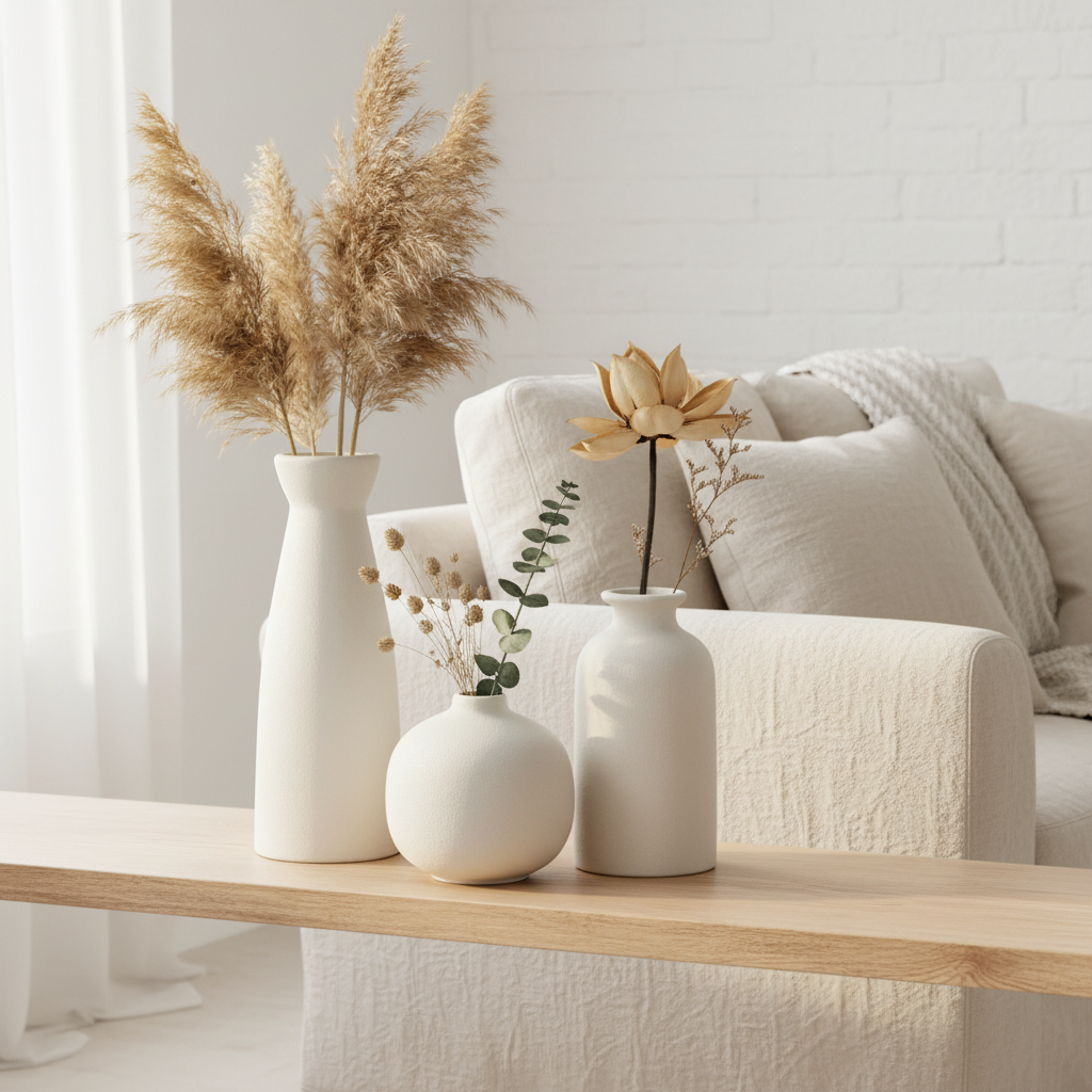 Bohemian Ceramic Vase Set Lifestyle