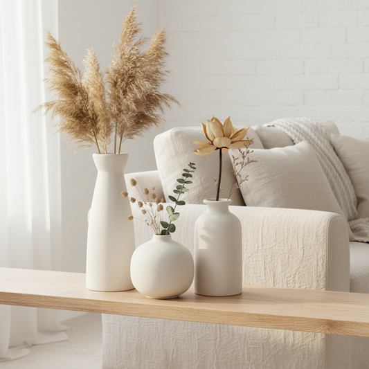 Bohemian Ceramic Vase Set Lifestyle