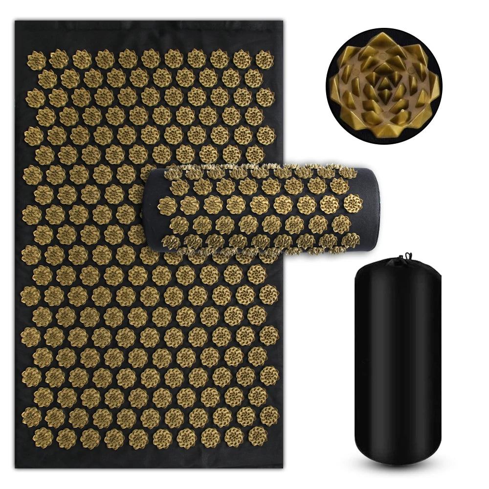 Acupressure Mat Spike Pad Kuznetsov'S Applicator Pillow Cushion for Muscle Relaxation Pain Relief Yoga Pilates Sport Fitness