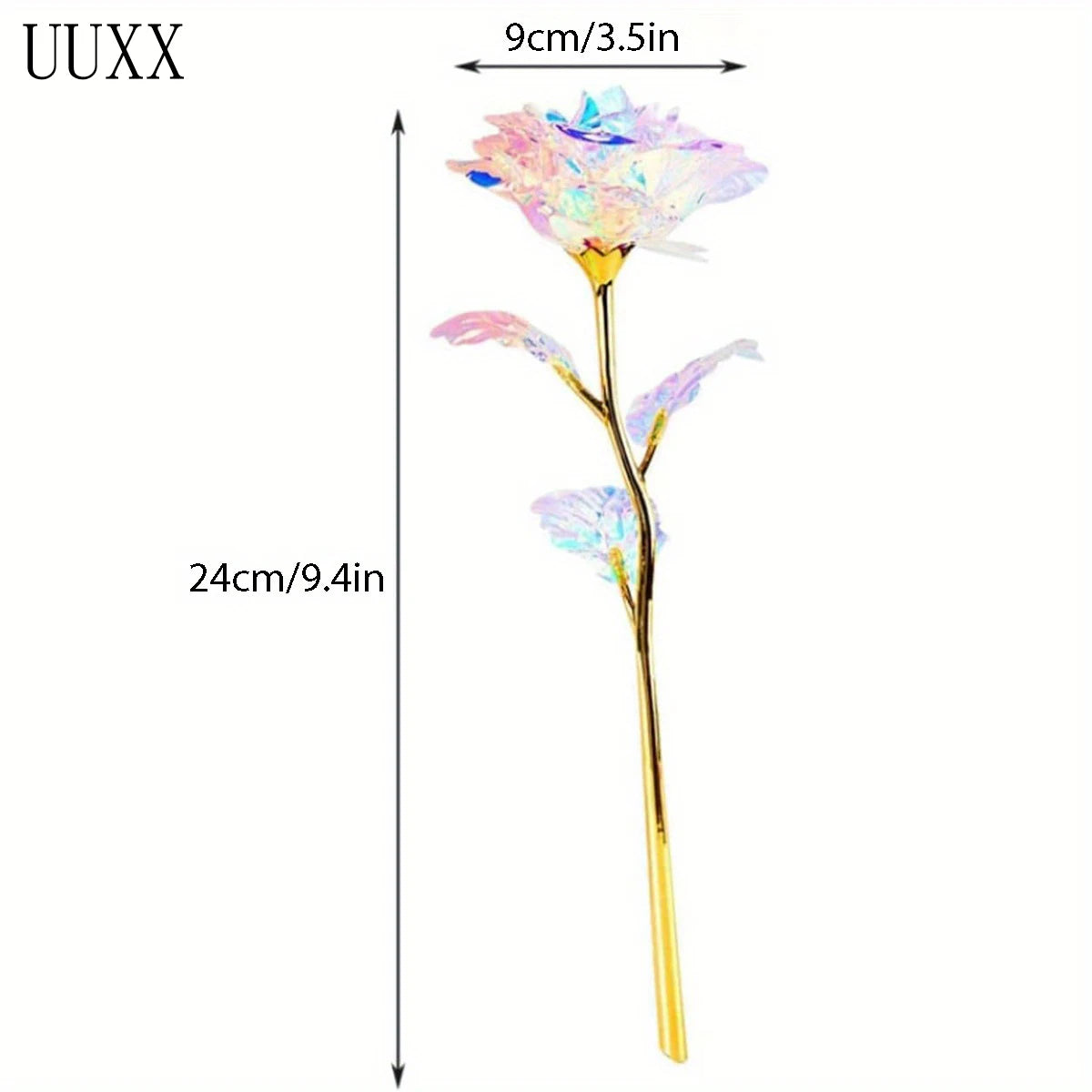 UUXX 30PCS Colorful Rose 9.4In Artificial Forever Rose Flower Romantic Gifts Eternal Roses Gifts for Girlfriend Wife Women Girls