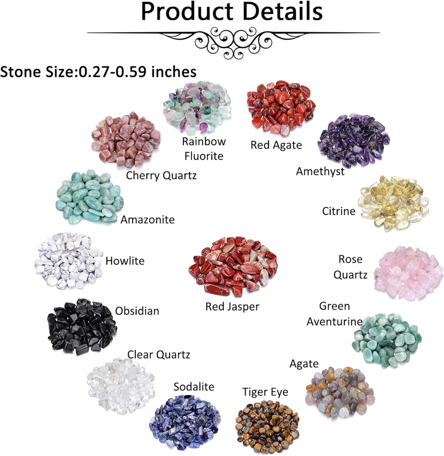 Discover 15 Unique Assorted Tumbled Stones and Crystals - Polished Gemstones for Wicca, Reiki, and Chakra Healing - Perfect Gift for Meditation and Home Decor