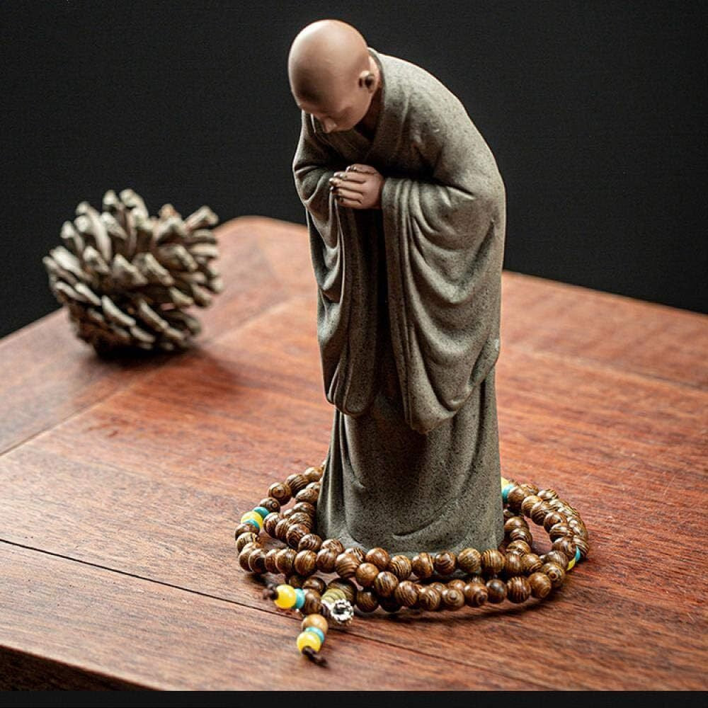 Elegant 5.9" Buddha Statue - Modern Zen Monk Figurine for Home Decor
